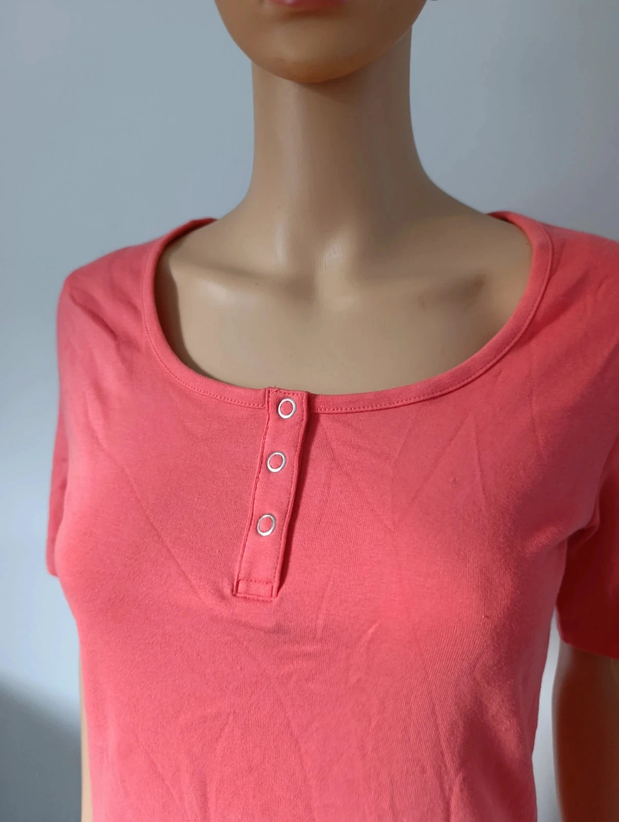 T-shirt Nutmeg coral feminino T38 – Novo com etiqueta – Algodão elástico – photo 4